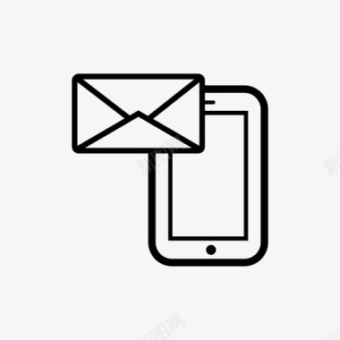 智能手机电子邮件显示器手机图标图标
