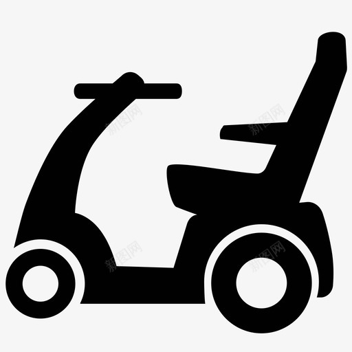电动椅援助滑板车图标svg_新图网 https://ixintu.com 交通工具 工具 援助 残疾人椅 滑板车 电动椅 电动轮椅 舒适 轮椅