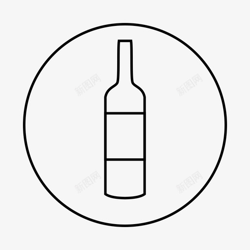 瓶装酒白葡萄酒糖图标svg_新图网 https://ixintu.com 水果 派对 玻璃杯 瓶装酒 白葡萄酒 糖 红 葡萄酒系列图标 饮料