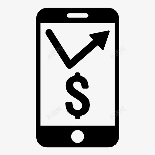 手机交易网上股票智能手机银行图标svg_新图网 https://ixintu.com 便携式 手机交易 智能手机银行 电话市场 网上股票 网上银行 股票市场 趋势