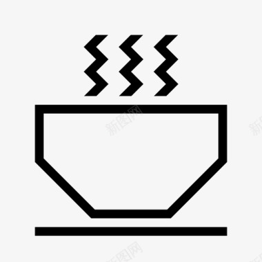面条碗肉汤图标图标
