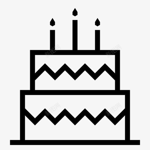 生日蛋糕甜品食物图标svg_新图网 https://ixintu.com 奶油 巧克力 庆典 甜品 甜点 生日蛋糕 蜡烛 角形食物 食物 香草