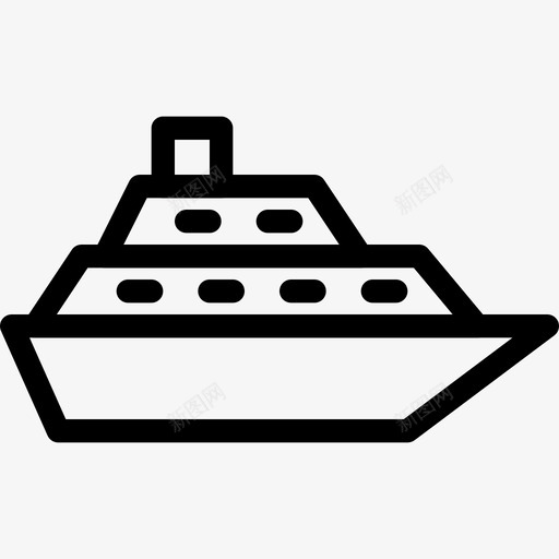 船舶水运输图标svg_新图网 https://ixintu.com 水 航行 船舶 贸易 运输 运输和旅行 进口 邮轮 驱逐 驳船
