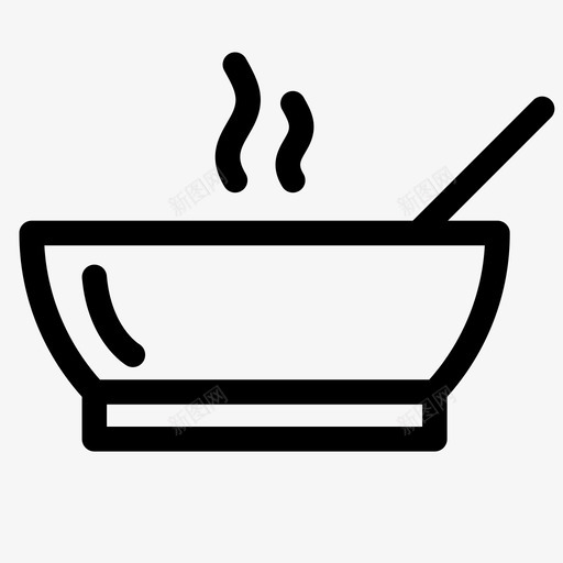 汤碗肉汤图标svg_新图网 https://ixintu.com 午餐 杯子 汤 热的 盘子 碗 肉汤 食物