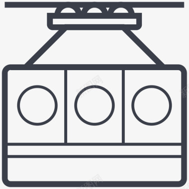 索道交通图标图标