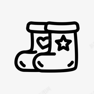 圣诞袜冬季瓦伦克图标图标