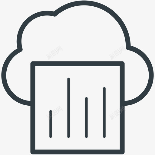云信息图云计算标图标svg_新图网 https://ixintu.com 云信息图 云计算矢量图标