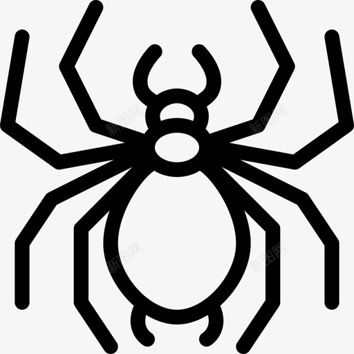 蜘蛛动物虫子图标svg_新图网 https://ixintu.com 动物 动物线图标 吓人 快 昆虫 眼睛 腿 虫子 蜘蛛