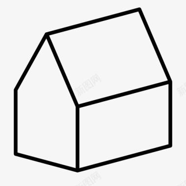 房屋形状住宅图标图标