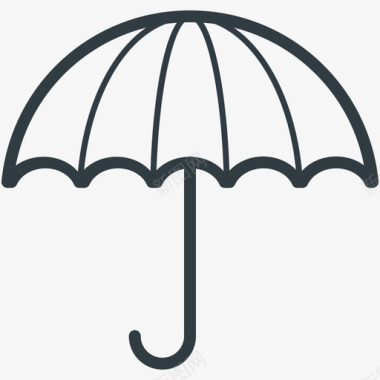 伞金融线图标图标