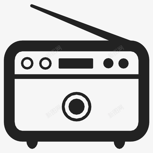 收音机音响音乐图标svg_新图网 https://ixintu.com am fm 天线 娱乐 收音机 无线 硬件 音乐 音响 频率