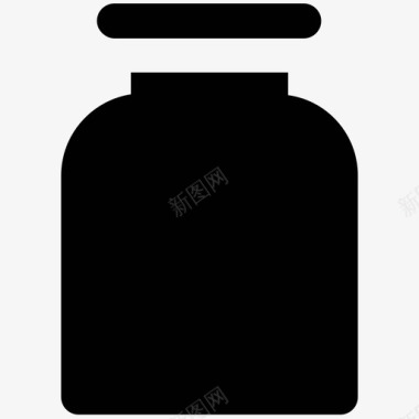 药品罐交易大胆的固体图标图标