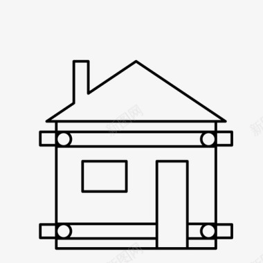 小屋区域营地图标图标