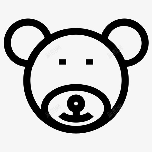熊玩具泰迪熊图标svg_新图网 https://ixintu.com 儿童玩具 动物 森林 毛绒玩具 泰迪熊 洋娃娃 熊 玩具 用户界面线图标