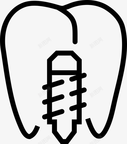 前磨牙植入物牙齿螺钉图标svg_新图网 https://ixintu.com smashicons医疗大纲 前磨牙植入物 医疗 杂质 牙科 牙齿 移动 螺钉