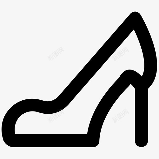 女士高跟鞋时尚大胆的线条图标svg_新图网 https://ixintu.com 女士高跟鞋 时尚大胆的线条图标