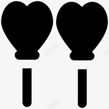心气球爱情和浪漫大胆的固体图标图标