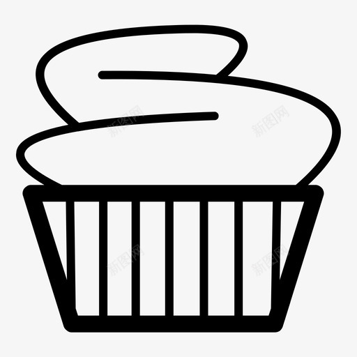 松饼烘焙面包房图标svg_新图网 https://ixintu.com 材料 松饼 烘焙 甜品 甜点 蛋糕 面包房 食物