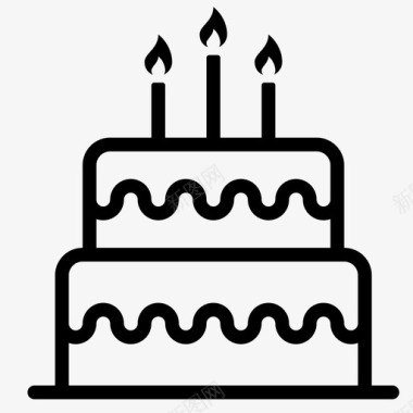 生日蛋糕甜品智能手机图标图标