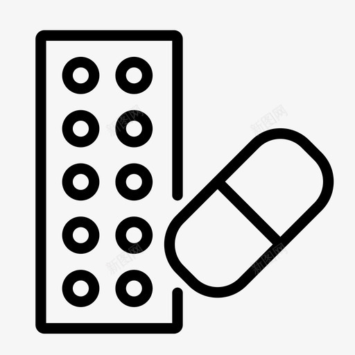 维生素药片营养图标svg_新图网 https://ixintu.com 健康 健身 健身活动 活动 添加剂 维生素 胶囊 药片 营养 运动