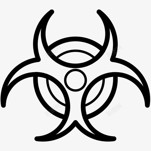 放射性污染辐射图标svg_新图网 https://ixintu.com 危险 发光 工业矢量线图标 放射性 有毒 核 污染 爆炸 辐射
