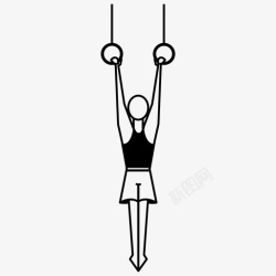 挑战者吊环体育奥运图标高清图片