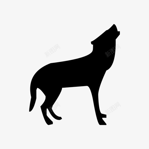 狗动物毛茸茸的图标svg_新图网 https://ixintu.com 不羁 动物 嚎叫 大 宠物 毛茸茸的 狗 狼