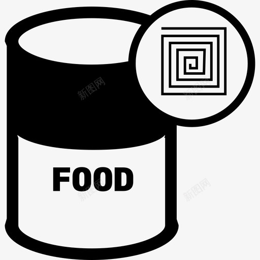 带RFID标签的食品罐购物商店图标svg_新图网 https://ixintu.com 带RFID标签的食品罐 购物商店