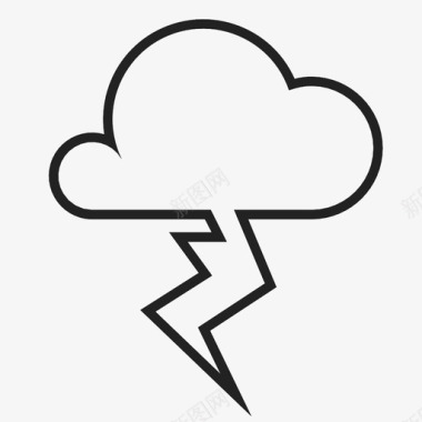 雷雨大风天气图标图标