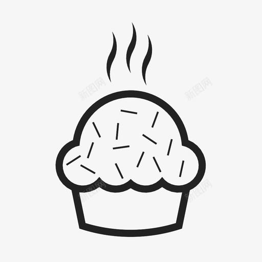 松饼烘焙烹饪图标svg_新图网 https://ixintu.com 吃 松饼 烘焙 热 烹饪 甜 糖 纸杯蛋糕 食物