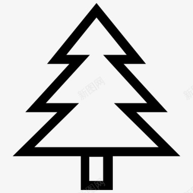 圣诞树檀香树松树图标图标