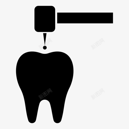 牙钻龋齿牙科图标svg_新图网 https://ixintu.com 充填 医疗保健 口腔 治疗 牙医 牙科 牙科工作 牙钻 疼痛 龋齿