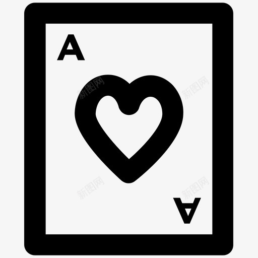 扑克牌爱情和浪漫大胆的线图标svg_新图网 https://ixintu.com 扑克牌 爱情和浪漫大胆的线图标