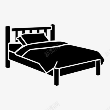 床单人床平台图标图标