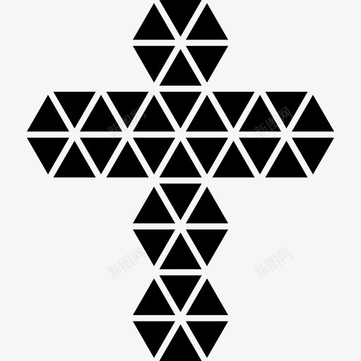 小三角形形状的多边形交叉图标svg_新图网 https://ixintu.com 小三角形 形状的多边形交叉