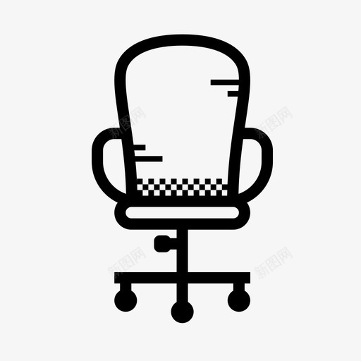 办公椅可调节椅滚动椅图标svg_新图网 https://ixintu.com 办公椅 可调节椅 带扶手椅 滚动椅 详图 软垫椅
