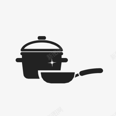 烹饪锅锅厨房图标图标