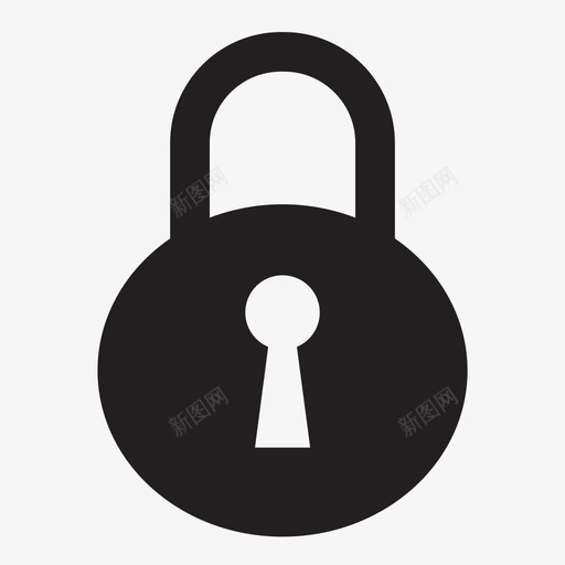 封闭黄铜锁锁孔带锁图标svg_新图网 https://ixintu.com 专用 安全 封闭黄铜锁 带锁 挂锁 锁和钥匙 锁孔