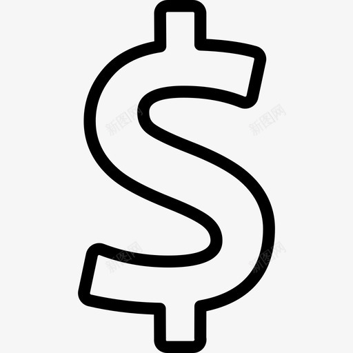 美元货币符号符号货币图标笔划svg_新图网 https://ixintu.com 符号 美元货币符号 货币图标笔划