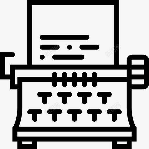 打字机打字技术图标svg_新图网 https://ixintu.com 小工具 打字 打字机 技术 消息 粉碎图标技术大纲 纸张 设备