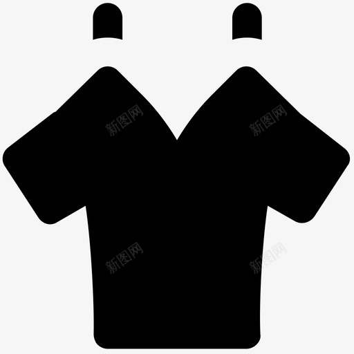 圆领衣服大胆的固体图标svg_新图网 https://ixintu.com 圆领 衣服大胆的固体图标