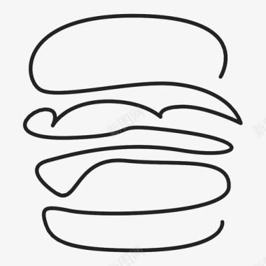 汉堡肉生菜图标图标