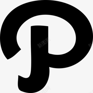 Pinterest字母标志变体社交型基本款图标图标