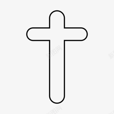 十字架整体放大镜图标图标