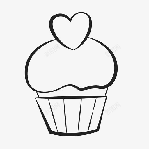 纸杯蛋糕甜心情人图标svg_新图网 https://ixintu.com 吃 希望 情人 情人节 找到 甜心 纸杯蛋糕