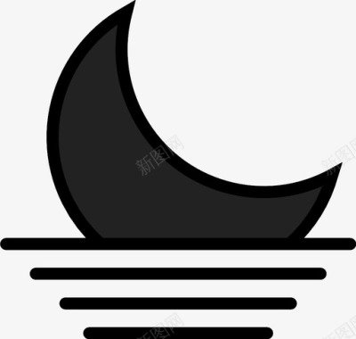 月亮设置海边铃声图标图标