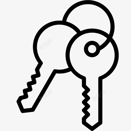 钥匙工具物品图标svg_新图网 https://ixintu.com 工具 工具卷2 开锁 材料 物品 钥匙 锁