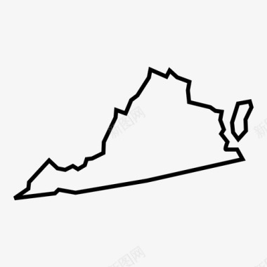 弗吉尼亚美国东部图标图标
