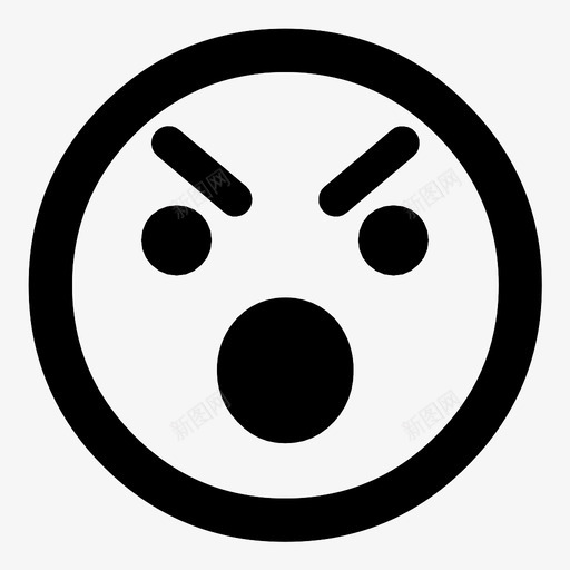 愤怒笑脸悲伤图标svg_新图网 https://ixintu.com 乐趣 快乐 悲伤 情绪 愤怒 眼睛 笑脸 表情符号