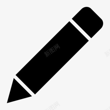 铅笔蜡笔绘图图标图标